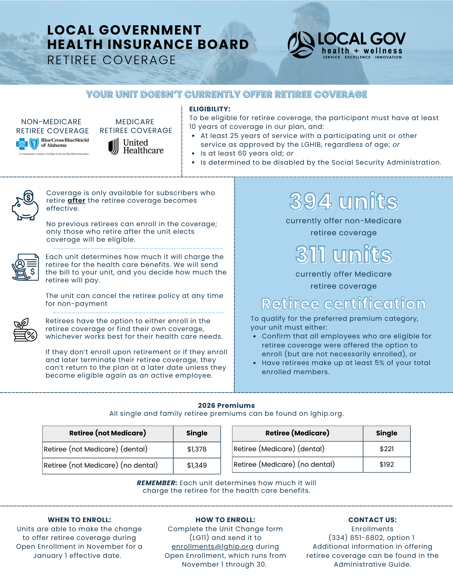 no retiree coverage flyer